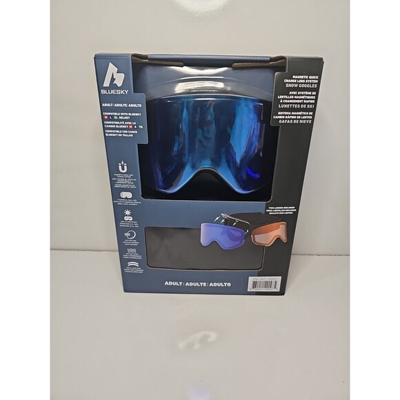 Bluesky Other - New BLUESKY Adult Snow Goggles with Magnetic Quick Change Lens System 2 Lenses